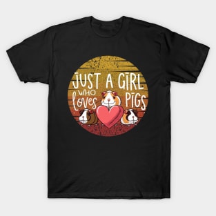 Just a Girl Who Loves Guinea Pigs Lovers T-Shirt